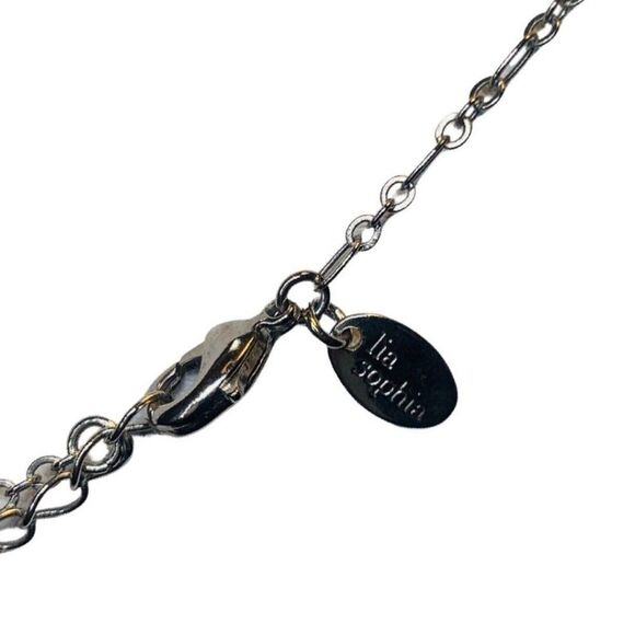 Lia Sophia Mother Of Pearl Mint Green Beaded Minimalist Silver Tone Necklace 30” - Picture 11 of 14